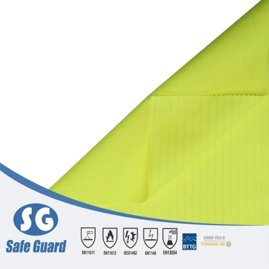 hi vis flame retardant fabric for safety workwear and outdoor industrial use